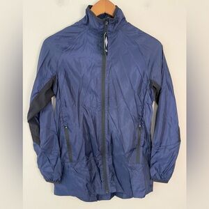 Rise performance Jacket full zip lightweight pockets high low hem mesh vent XXS